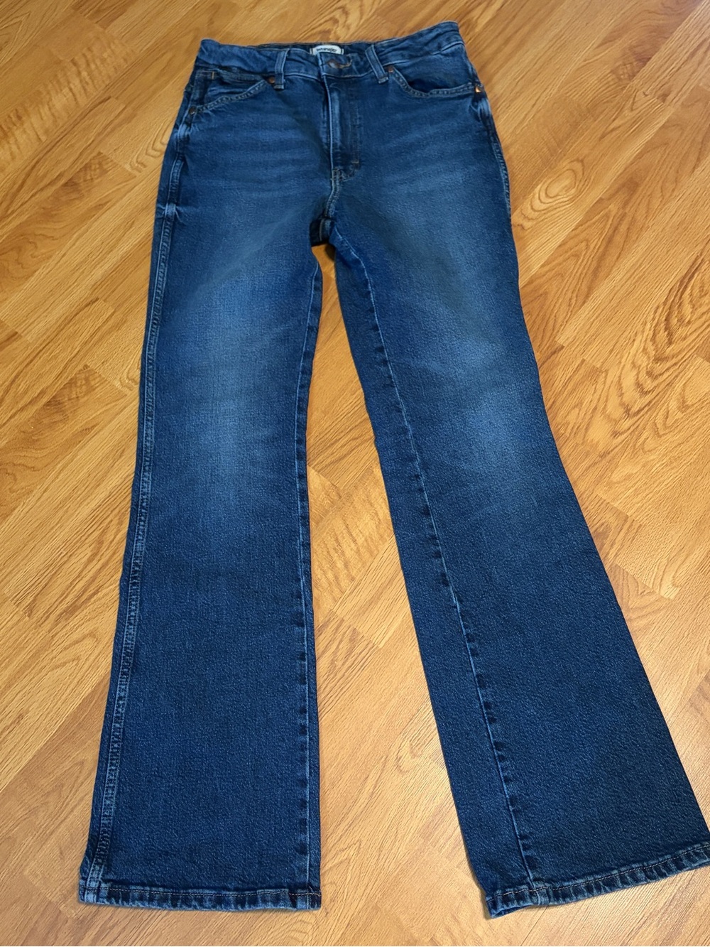 Wrangler Women's Dark Blue Wide Leg Jeans